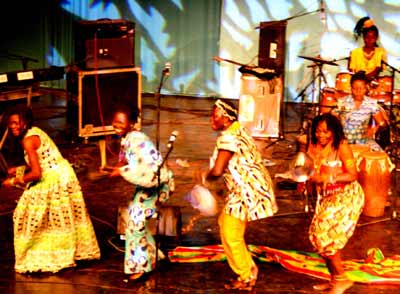 Della Hayes and band at the NAK Festival , Burkina Faso